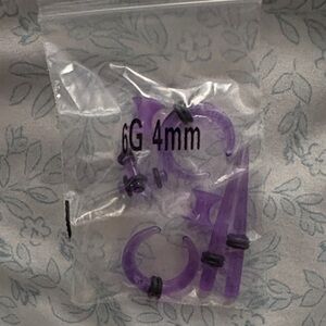 Purple Acrylic Ear Gauges